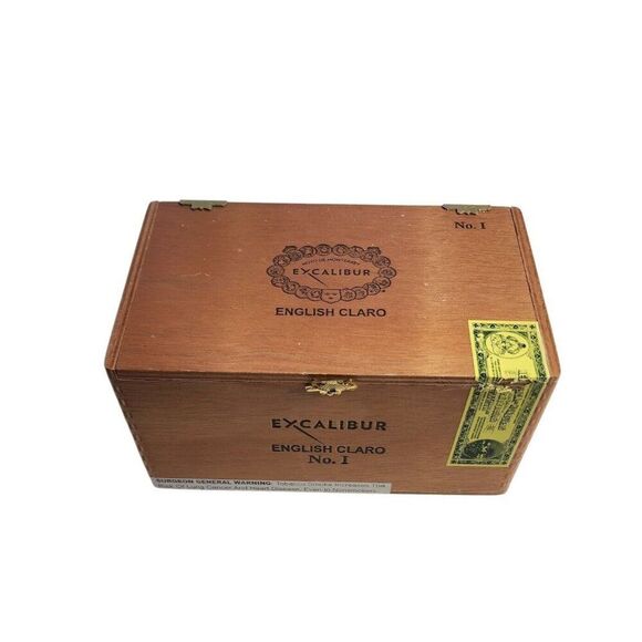 Excalibur English Claro No. 1 Empty Cigar Box - Picture 1 of 10